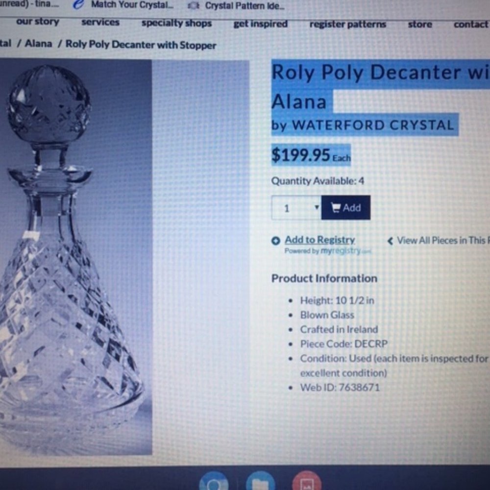 Roly Poly Decanter with Stopper Alana by WATERFORD